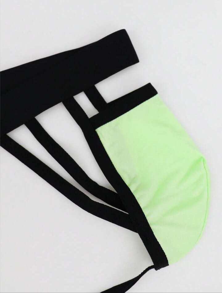 Men's Fashionable Fresh Light Green Breathable Briefs For Men